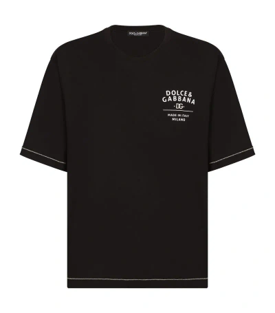 Dolce & Gabbana Cotton Logo T-shirt In Multi