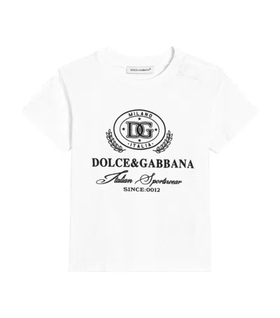 Dolce & Gabbana Kids' Cotton Logo T-shirt In White