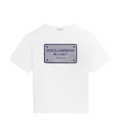 DOLCE & GABBANA COTTON LOGO TAG T-SHIRT