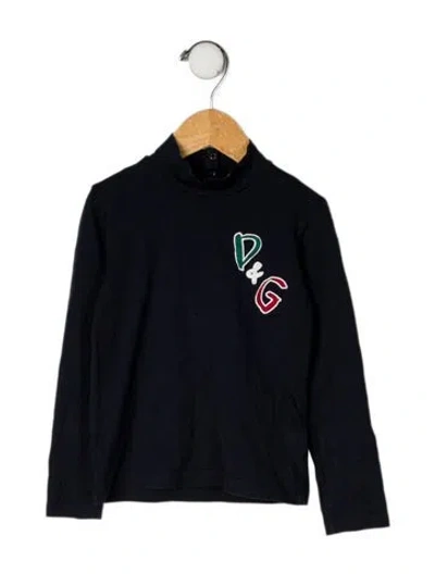 Pre-owned Dolce & Gabbana Babies' Cotton Long Sleeve T Shirt In Blue