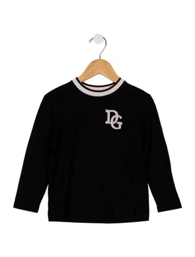 Pre-owned Dolce & Gabbana Babies' Cotton Long Sleeve T-shirt In Black