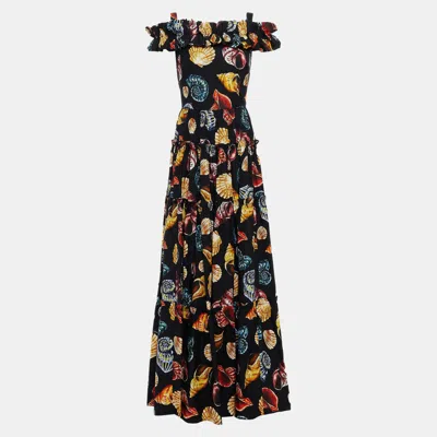 Pre-owned Dolce & Gabbana Cotton Maxi Dress 36 In Multicolor