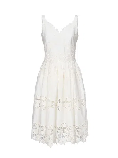 Dolce & Gabbana Cotton Midi Dress With Embroidery