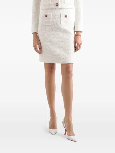 Dolce & Gabbana Cotton Midi Skirt In White