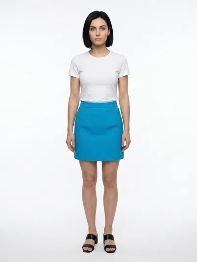 Dolce & Gabbana Cotton Mini Skirt In Blue
