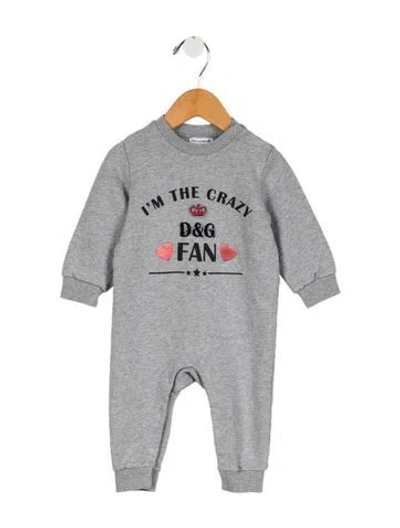 Pre-owned Dolce & Gabbana Babies' Cotton Onesie In Grey