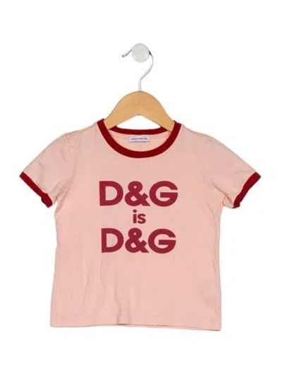 Pre-owned Dolce & Gabbana Babies' Cotton Orange Patterned Graphic Short Sleeve T-shirt