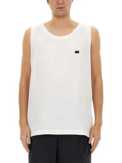 Dolce & Gabbana Cotton "over" Tank Top In White
