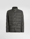 Dolce & Gabbana Quilted Down Jacket In Gray
