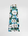 Dolce & Gabbana Cotton Palazzo Pants With Gardenia Print In Print