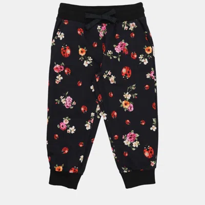 Pre-owned Dolce & Gabbana Cotton Pants 24 In Black