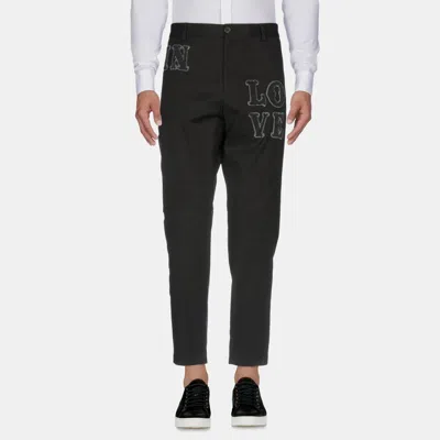Pre-owned Dolce & Gabbana Cotton Pants 46 In Black