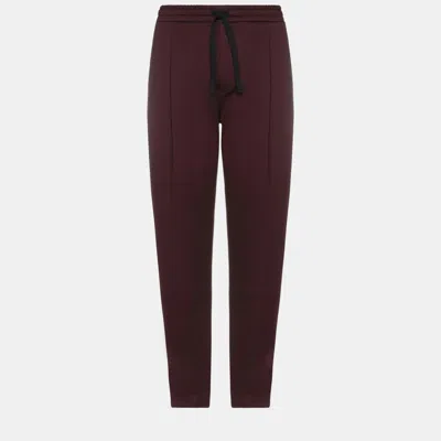 Pre-owned Dolce & Gabbana Cotton Trousers 50 In Red
