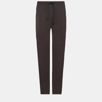 Pre-owned Dolce & Gabbana Cotton Trousers 52 In Black