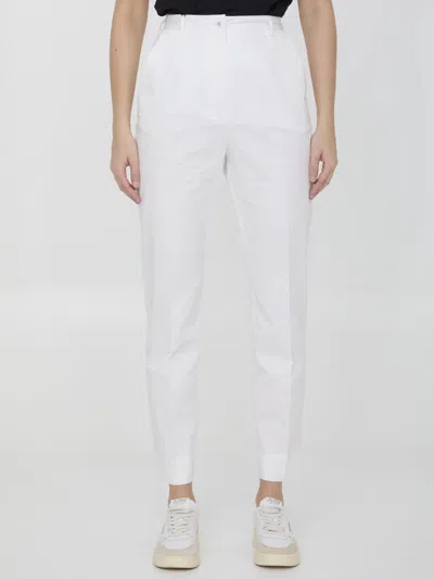 Dolce & Gabbana Cotton Pants In Bianco