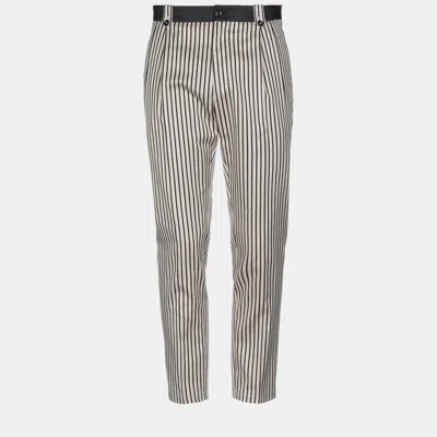 Pre-owned Dolce & Gabbana Cotton Trousers It 50 In Black