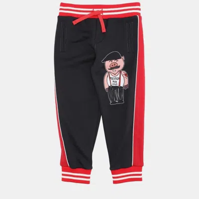 Pre-owned Dolce & Gabbana Cotton Trousers In Multicolor