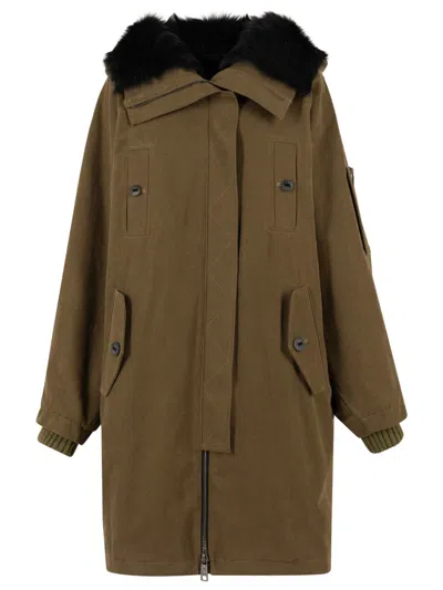 Dolce & Gabbana Cotton Parka Clothing In Green