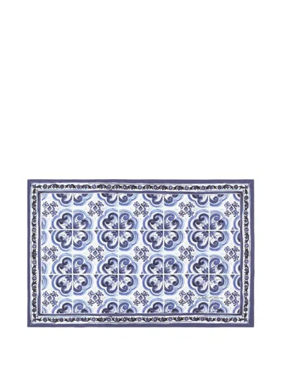 Dolce & Gabbana Kissenbezüge Aus Baumwolle (2er-set) In Blue