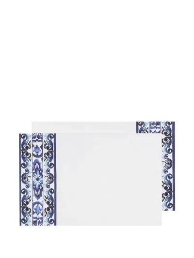 Dolce & Gabbana Kissenbezüge Aus Baumwolle (2er-set) In White