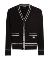 Dolce & Gabbana Cotton-piqué Cardigan In Black
