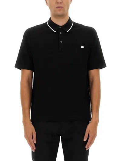DOLCE & GABBANA COTTON PIQUE POLO