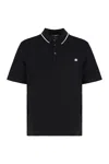 Dolce & Gabbana Polo Shirt In Piqué De Coton In Black