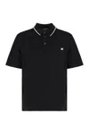 Dolce & Gabbana Cotton Polo With Logo Embroidery In Black