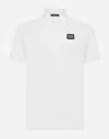 Dolce & Gabbana Cotton Piqué Polo-shirt With Branded Tag In White