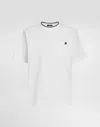 Dolce & Gabbana White Crewneck T-shirt With Logo Embroidery On The Front