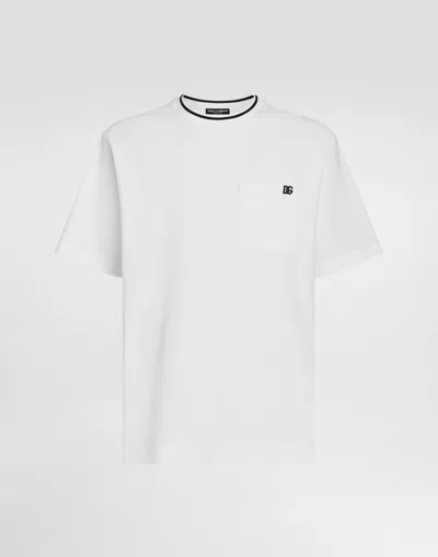 DOLCE & GABBANA COTTON PIQUÉ T-SHIRT