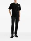 Dolce & Gabbana Cotton Piqué T-shirt With Contrasting Collar In Black
