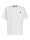 Dolce & Gabbana White Crewneck T-shirt With Logo Embroidery On The Front In White