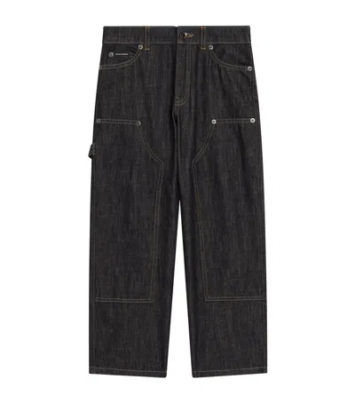 Dolce & Gabbana Kids' Cotton Pocket-detail Jeans In Black