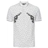 Dolce & Gabbana Polo In Piquet Bianca With Allover Printing  In White