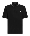 Dolce & Gabbana Polo Shirt In Piqué De Coton In Black