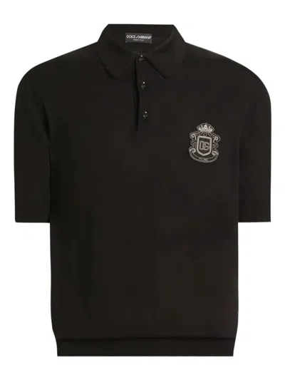 Dolce & Gabbana Cotton Polo Shirt Clothing In Black