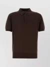 Dolce & Gabbana Men's Knitted Cotton Polo Shirt In Brown