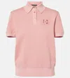 Dolce & Gabbana Cotton Polo Shirt In Rosa Polvere Chiaro