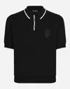 DOLCE & GABBANA COTTON POLO-SHIRT WITH DG LOGO EMBROIDERY