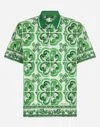 Dolce & Gabbana Majolica-print Cotton Polo Shirt In Print