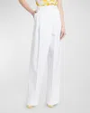Dolce & Gabbana White Palazzo Pants With Logo Detail In White
