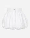 Dolce & Gabbana High-rise Cotton Shorts In White