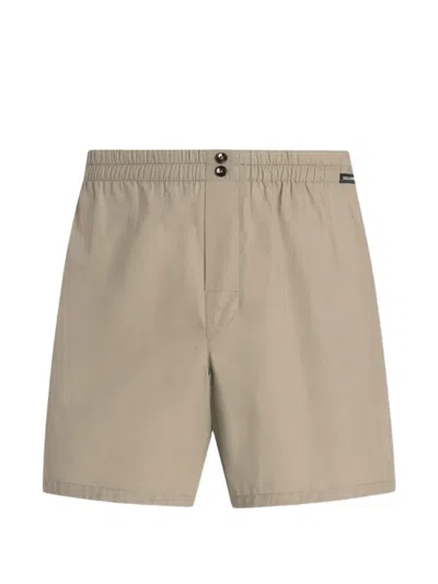 Dolce & Gabbana Cotton Poplin Boxer Shorts In Neutral