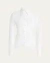 Dolce & Gabbana Cotton Poplin Fitted Button-down Shirt In White