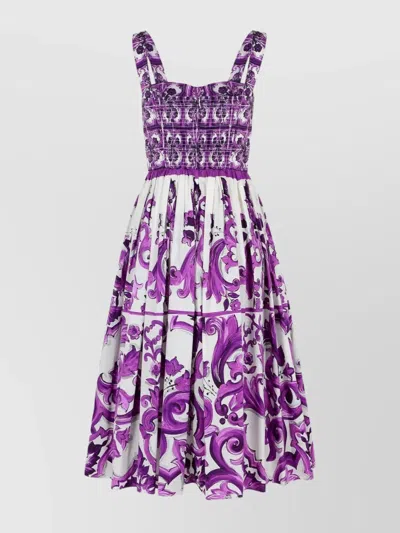 Dolce & Gabbana Cotton Poplin Majolica Dress