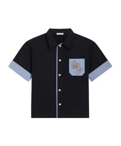 Dolce & Gabbana Cotton Poplin Shirt In Black
