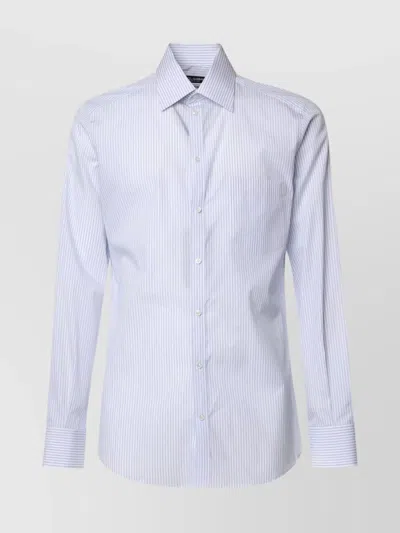 Dolce & Gabbana Cotton Poplin Shirt Italian Collar In White