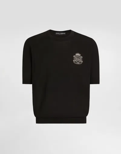 Dolce & Gabbana Cotton Pullover In Black