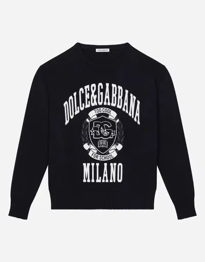 Dolce & Gabbana Pull Girocollo In Blue